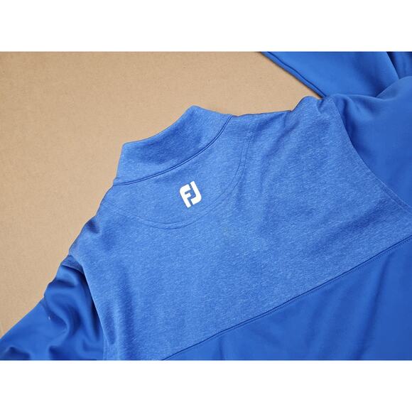 FootJoy Vest Mens Large Heather Yoke Blue 1/2 Zip Pullover Golf Outdoors - Picture 15 of 16